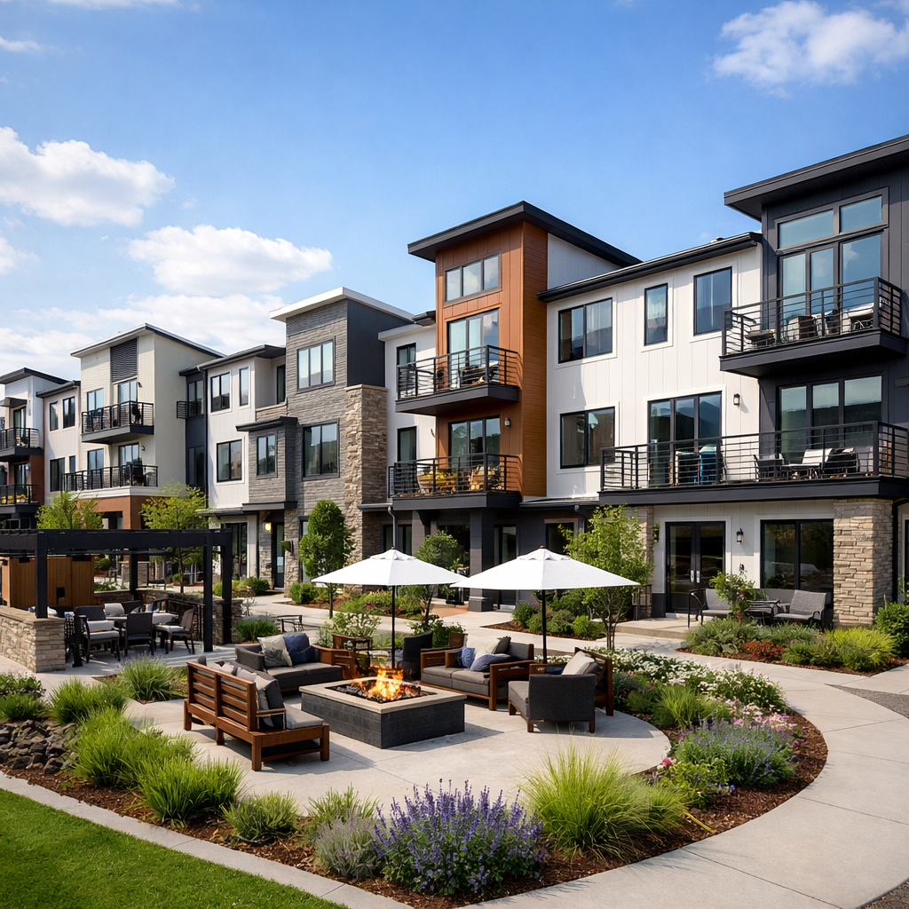 Modern Townhome Apartment Community-1