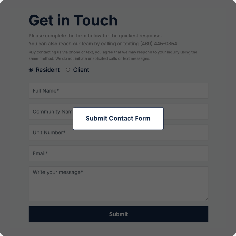 Contact Form Submission CTA